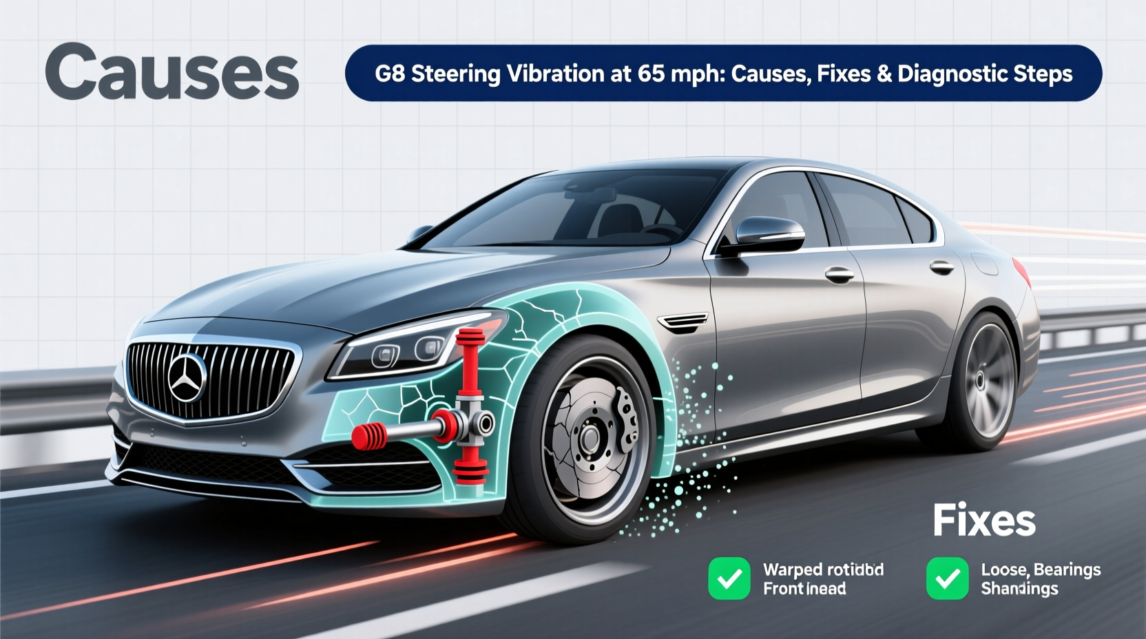 g8 steering vibration 65mph