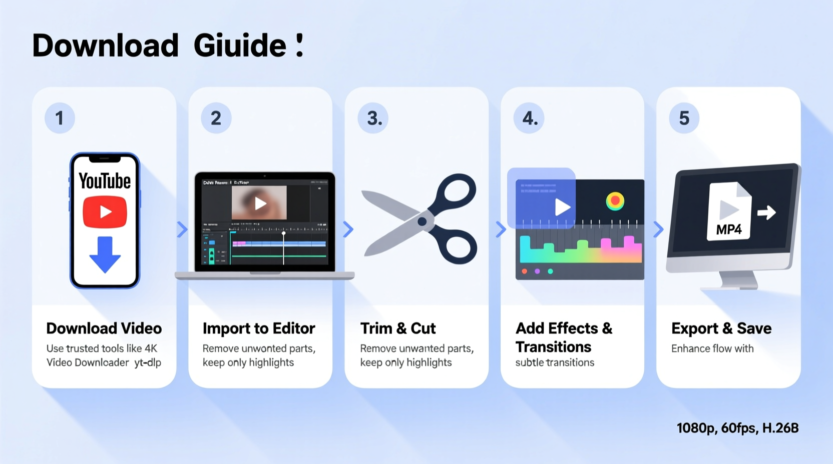 step by step guide to editing downloaded youtube videos easily and effectively
