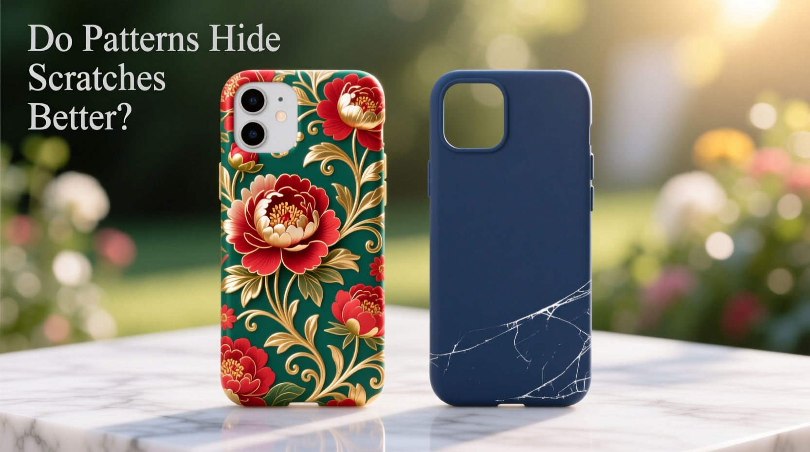 floral vs solid color phone cases do the patterns hide scratches better