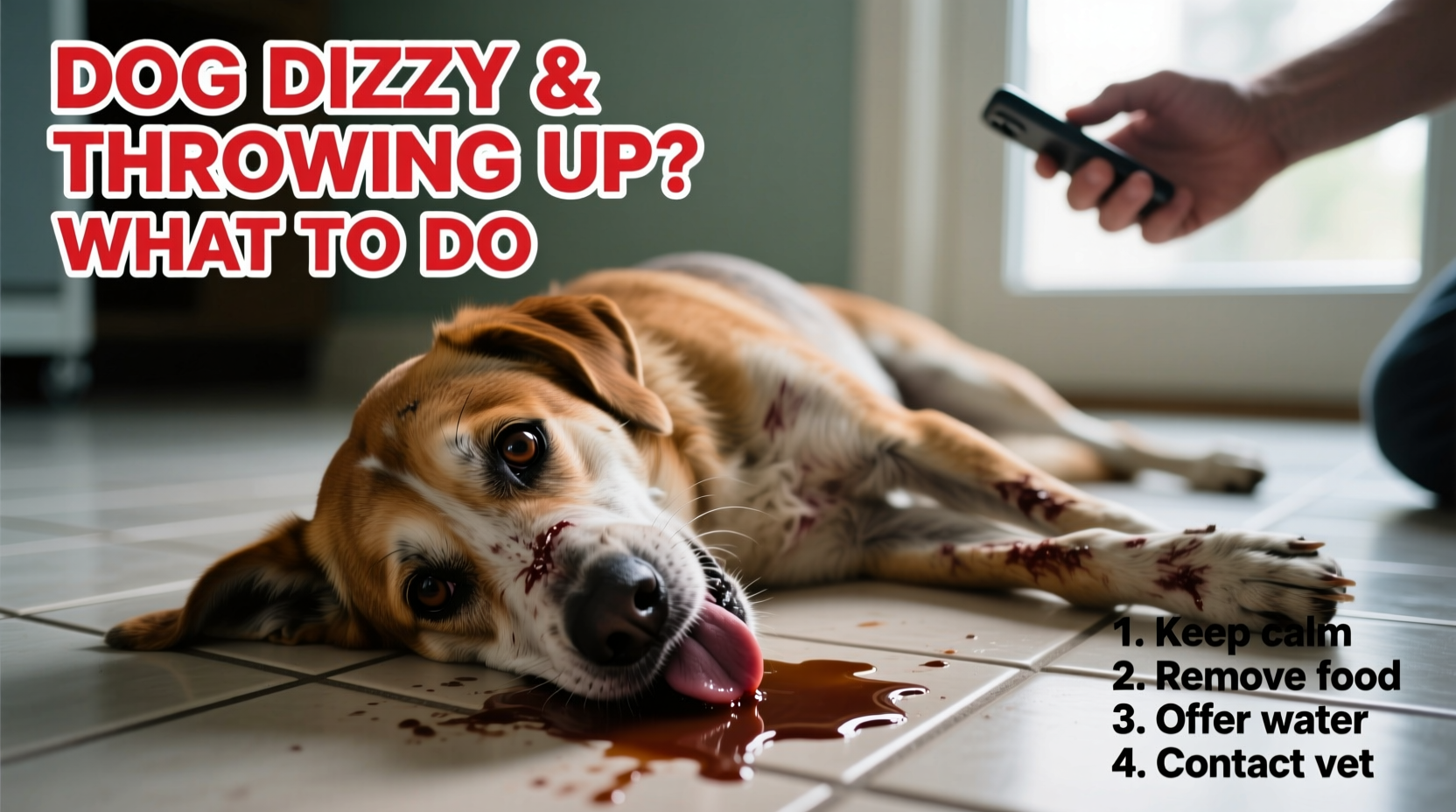 dog dizzy and throwing up causes signs what to do