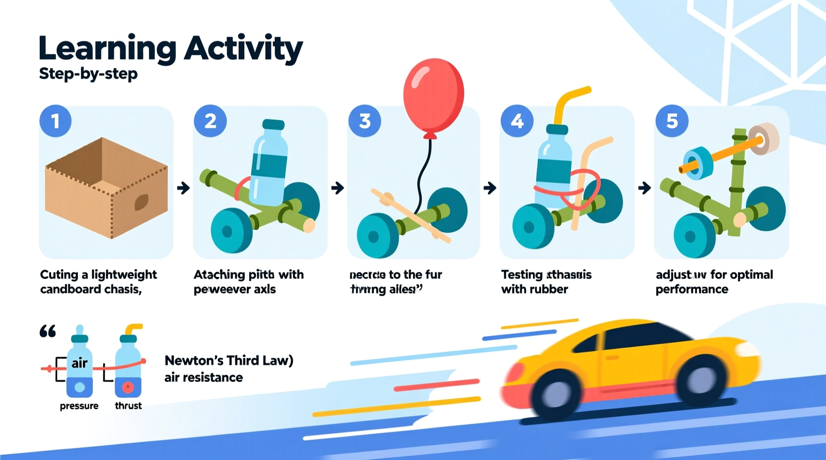 creative step by step guide to building an efficient balloon powered car for stem learning