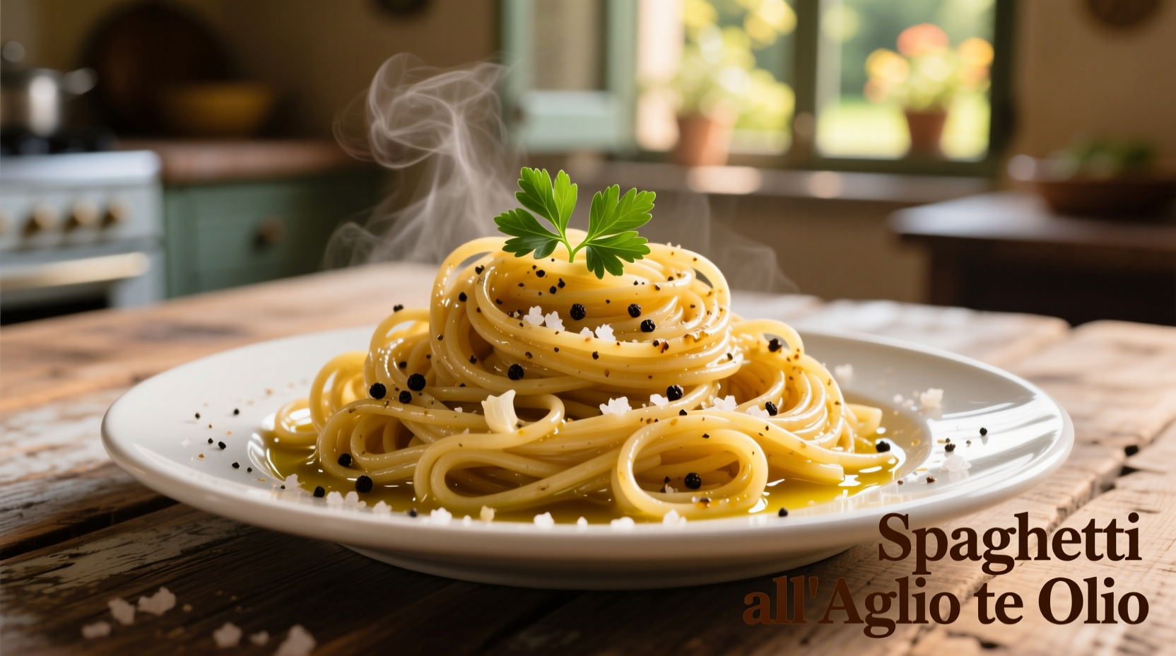 spaghetti with olive oil and garlic