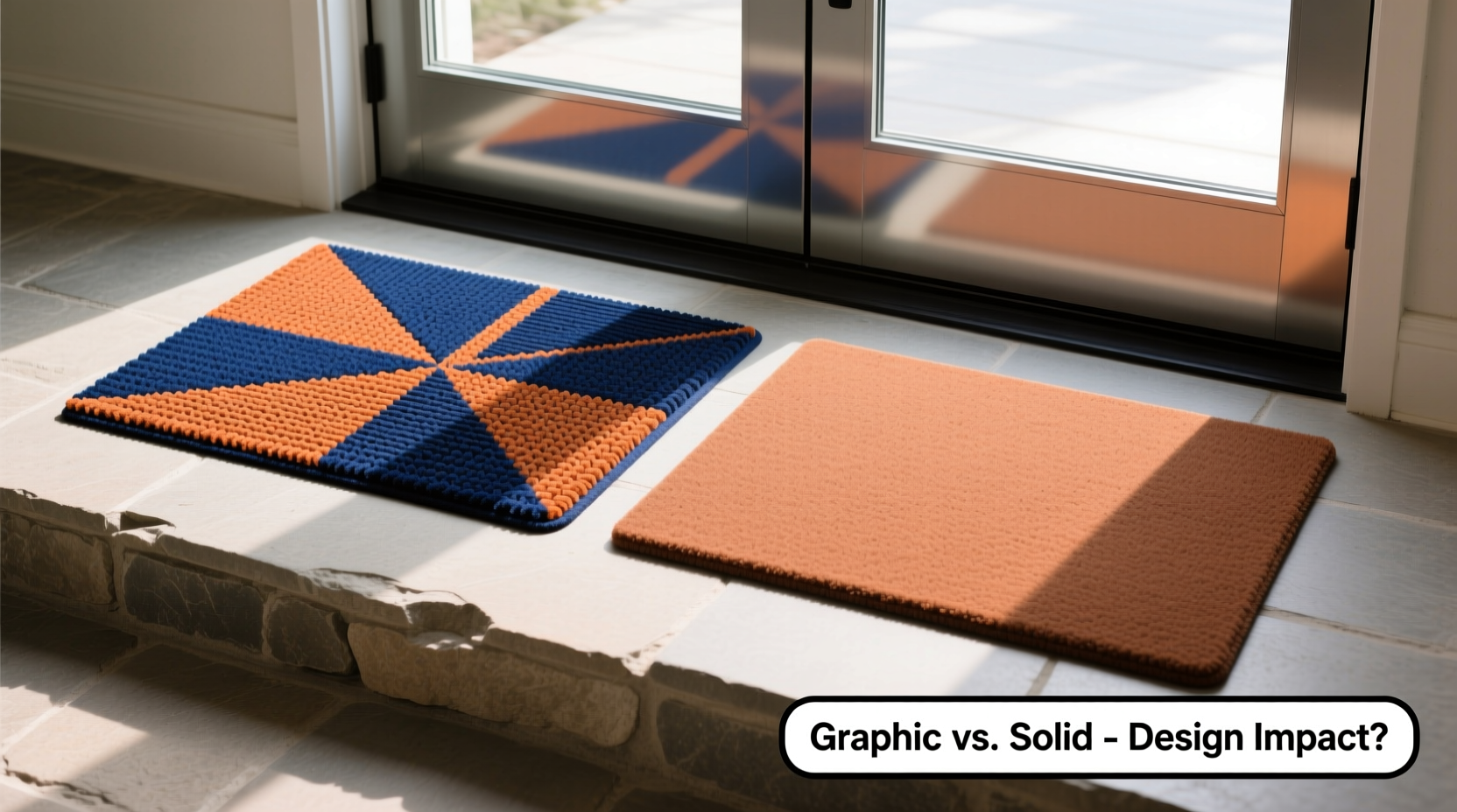 are graphic doormats too distracting or is a solid color doormat just boring 2