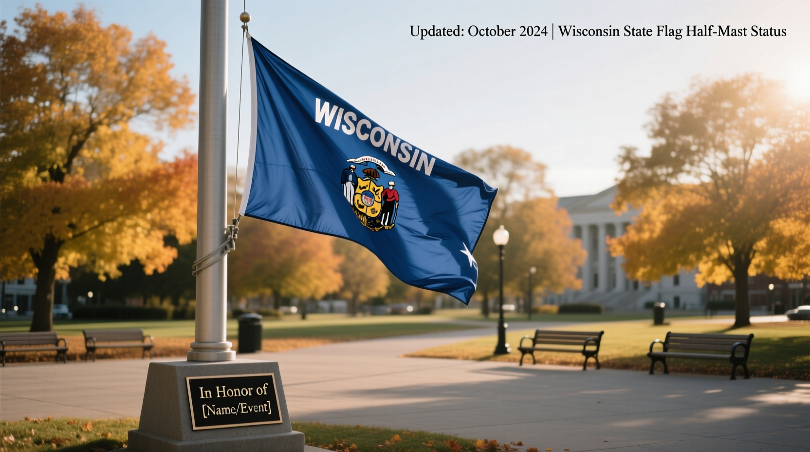 why are wisconsin flags at half mast explanations updates