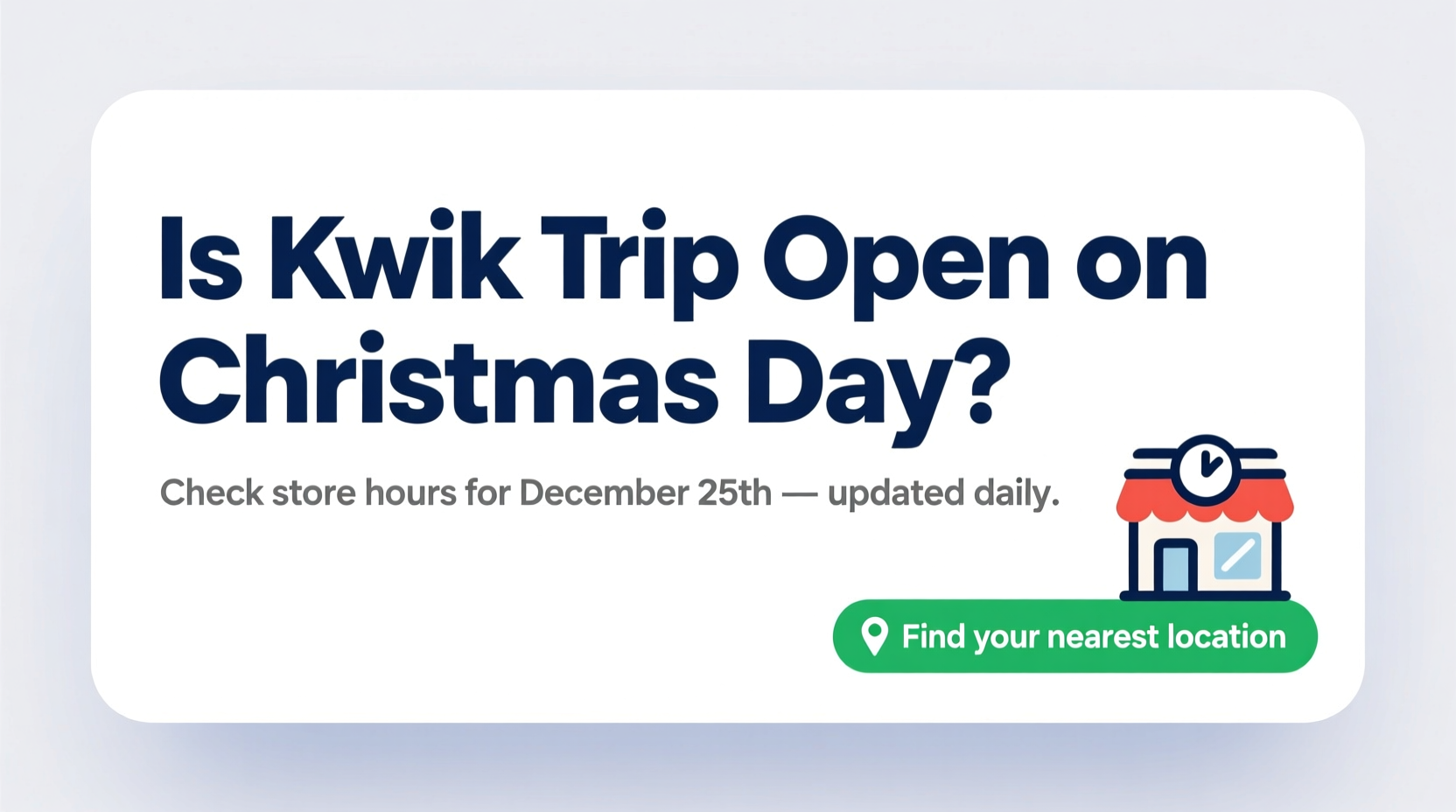 is kwik trip open on christmas