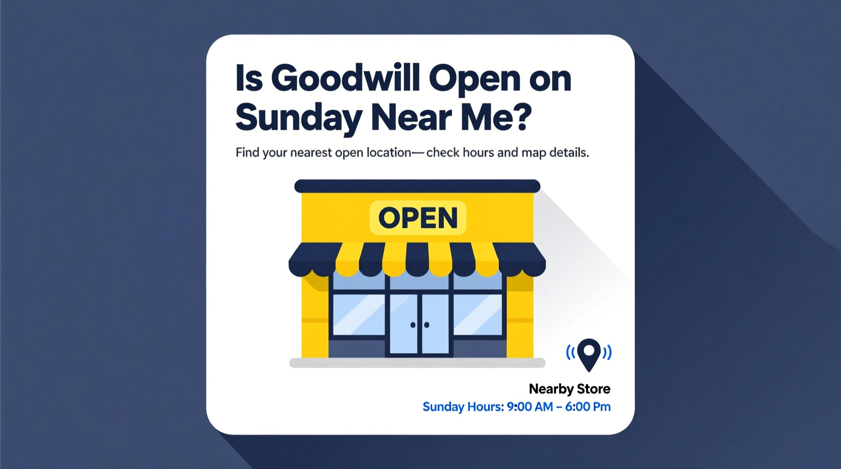 is goodwill open on sunday near me
