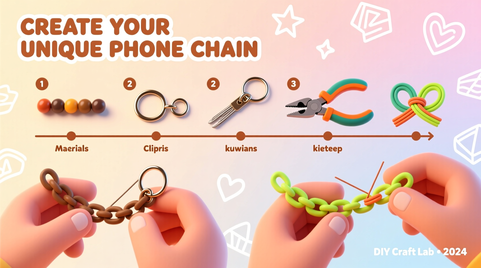 creative guide how to craft your own unique diy phone chain at home