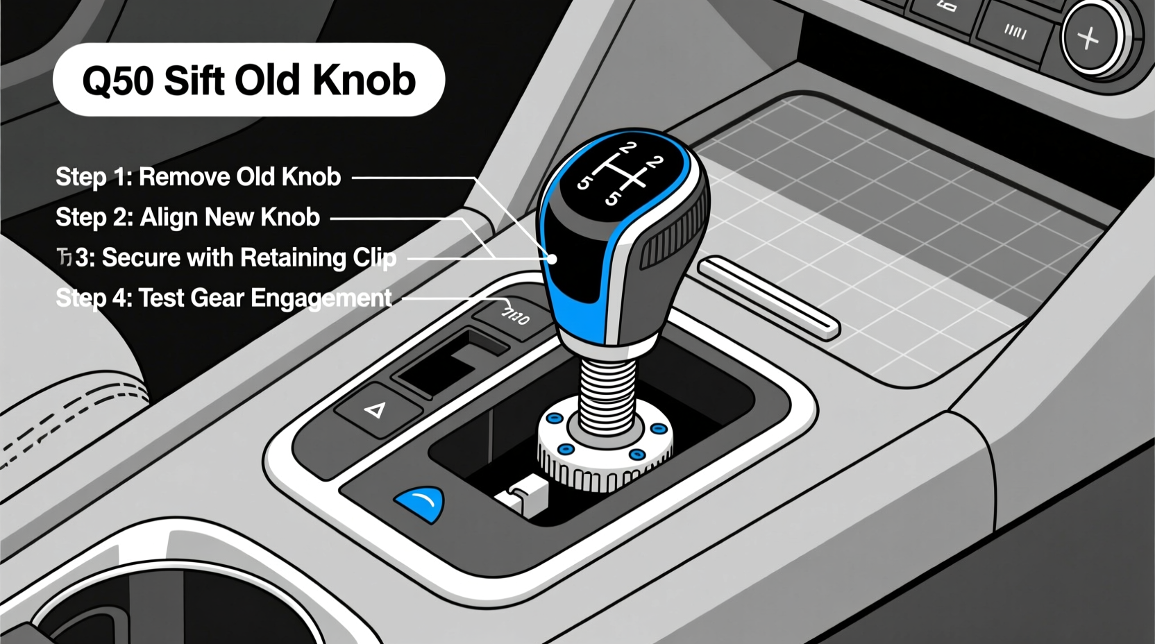 q50 shift knob install guide
