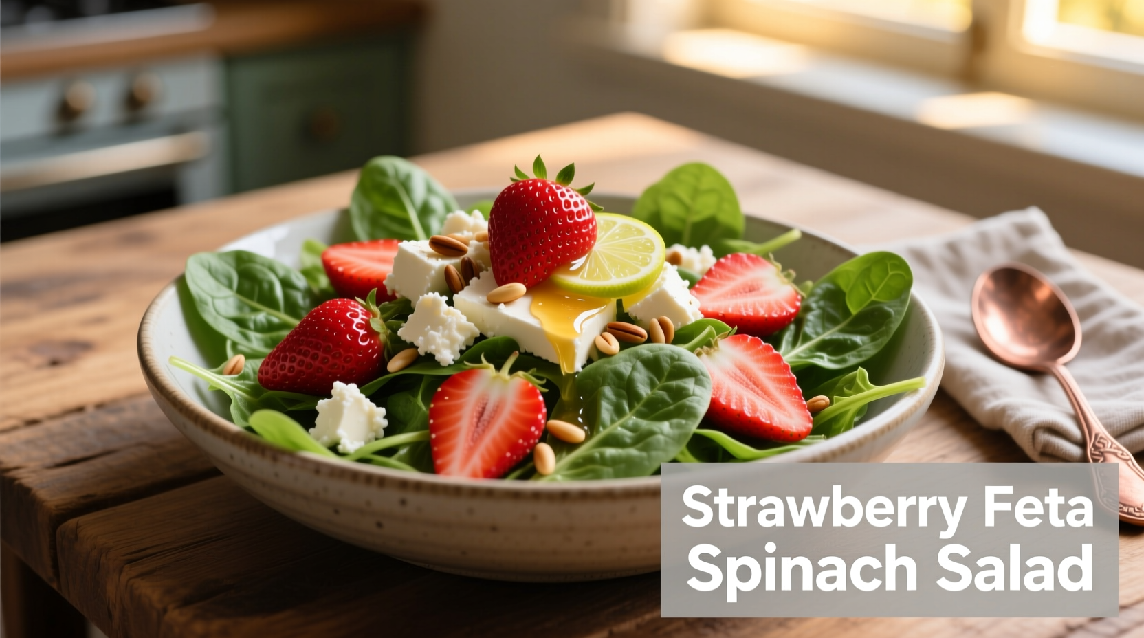 Perfect Strawberry Feta Spinach Salad Recipe in 15 Minutes