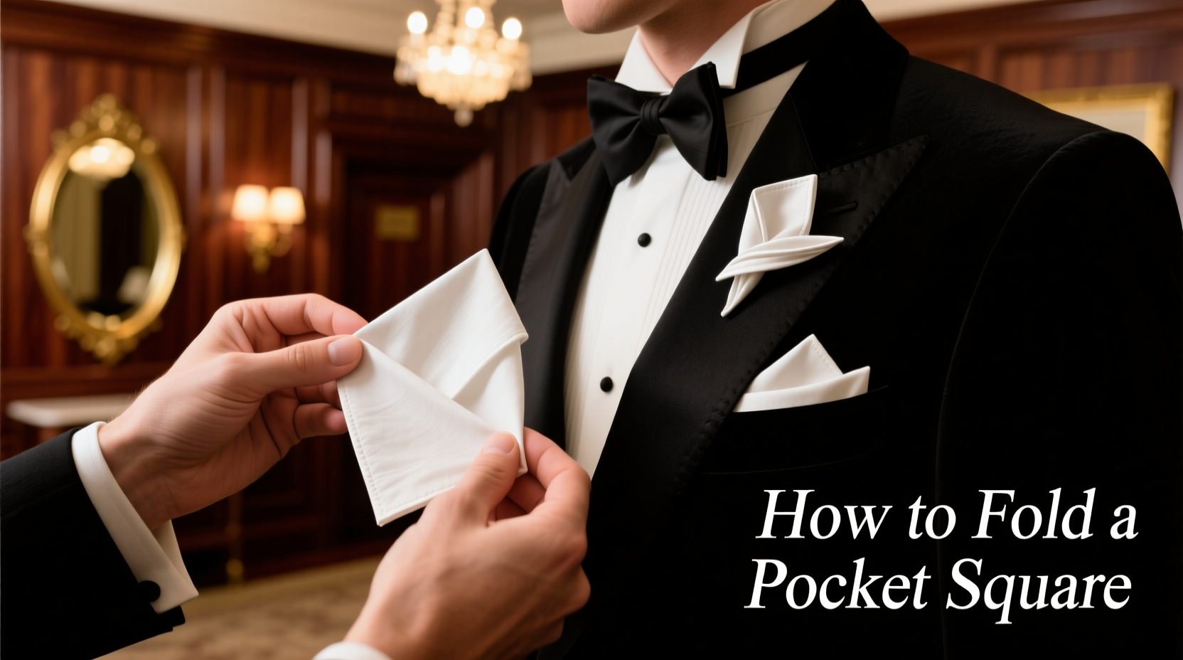 how do you fold a pocket square for a wedding