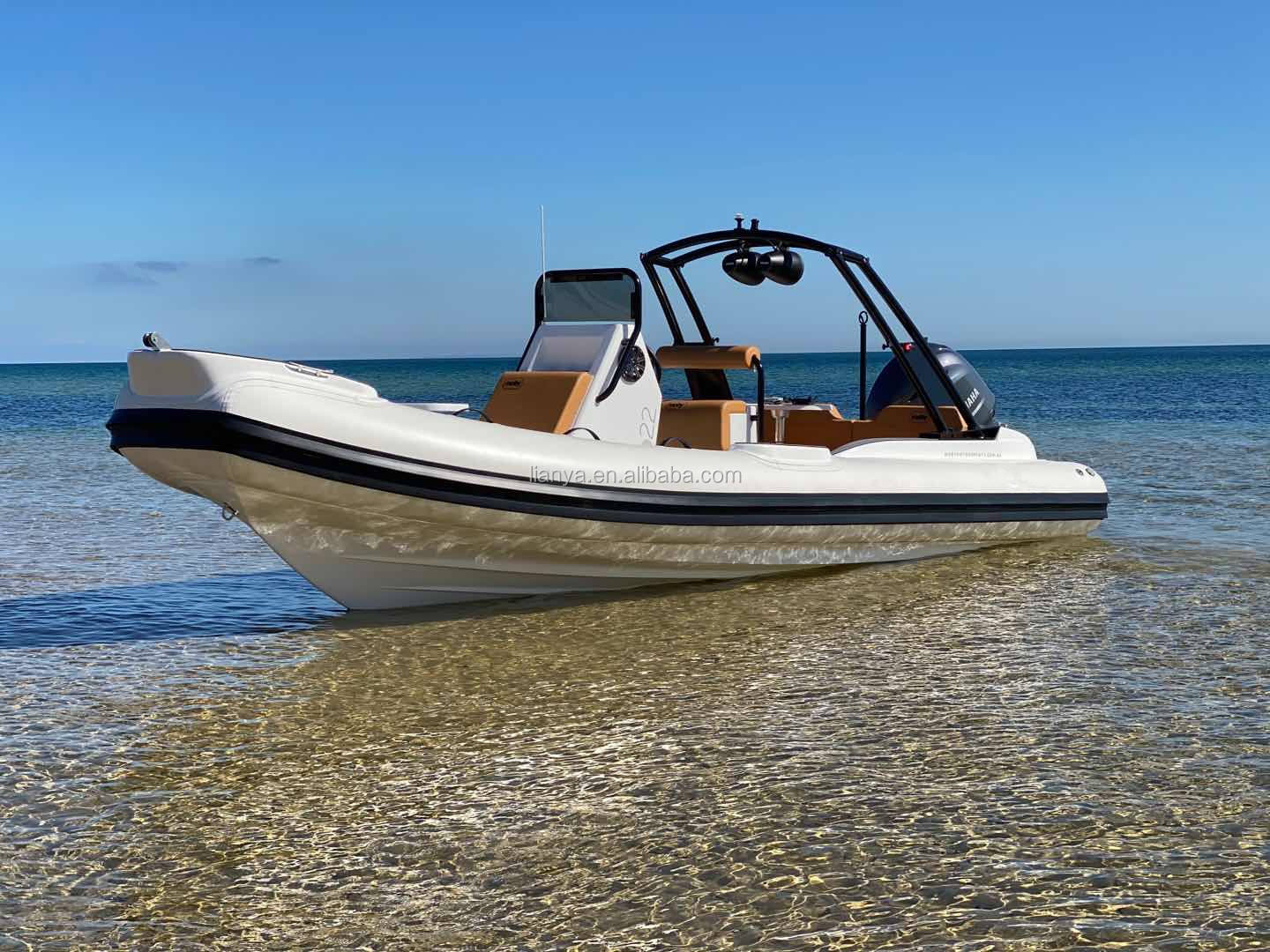 source 丽雅22英尺顶级销售肋船新型号玻璃纤维船中国供应商 on m.