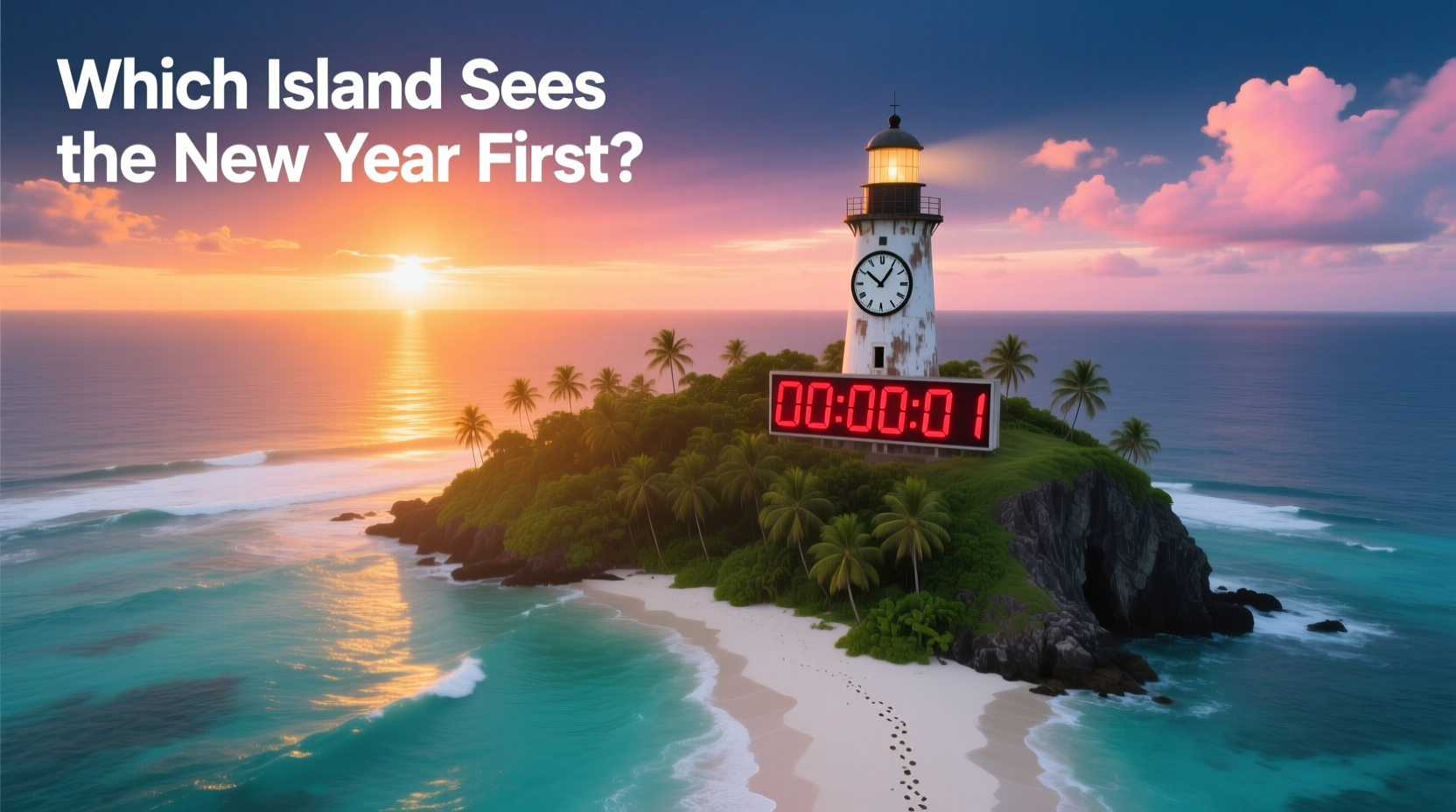 which island sees the new year first