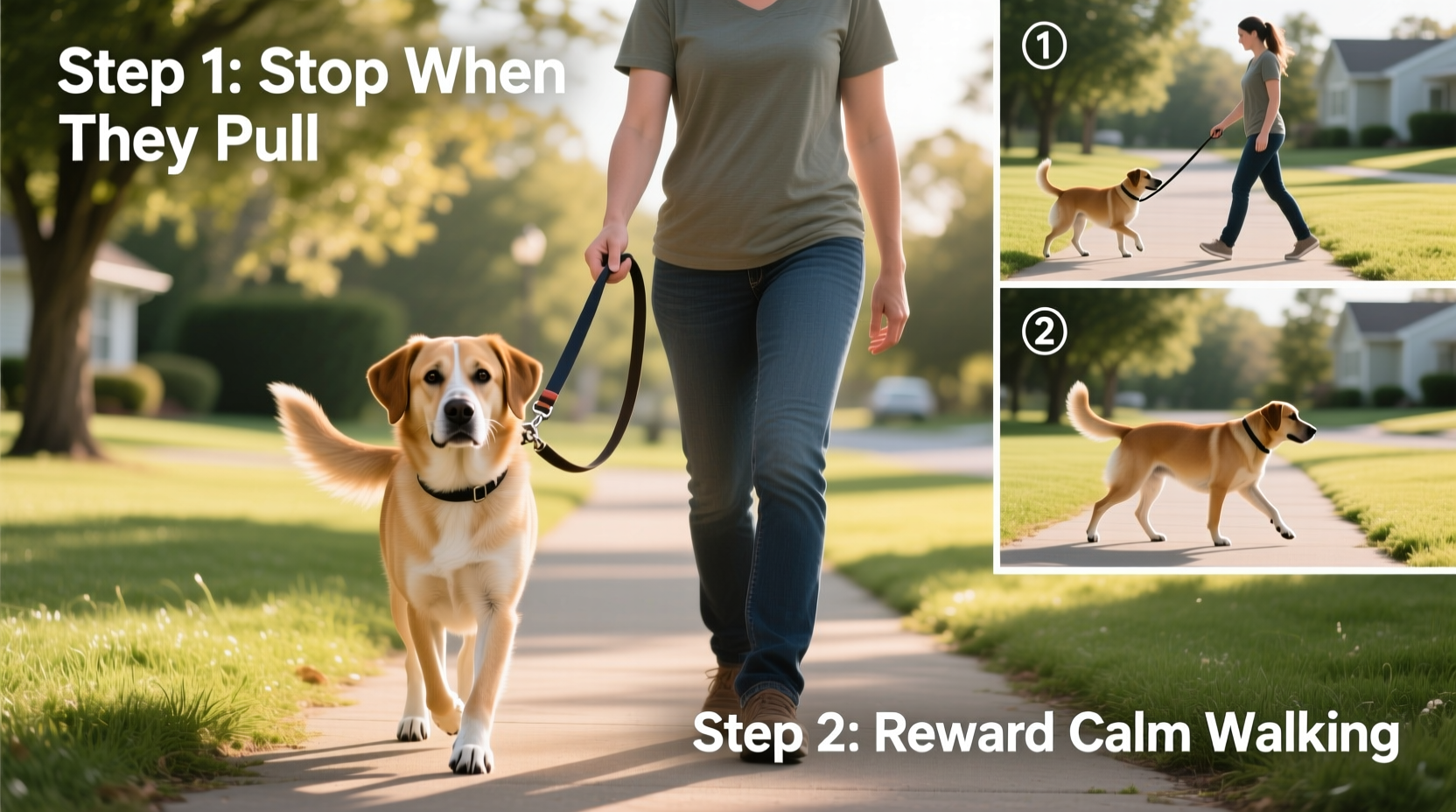 effective steps to teach your dog comfortable and calm leash walking