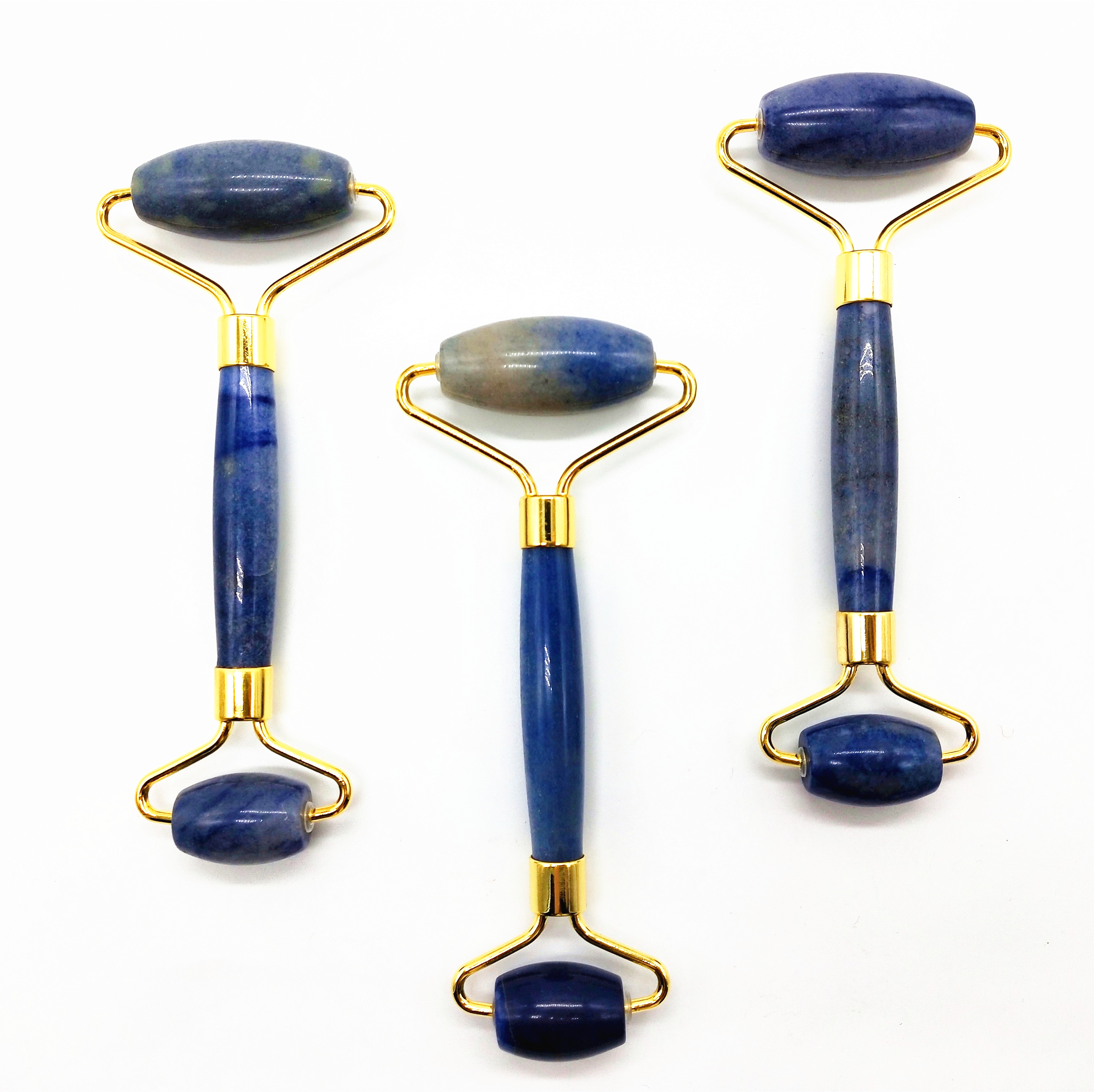 2020新到货面部滚轮蓝色冬菱玉石滚轮瓜沙按摩工具情人节礼品 - buy