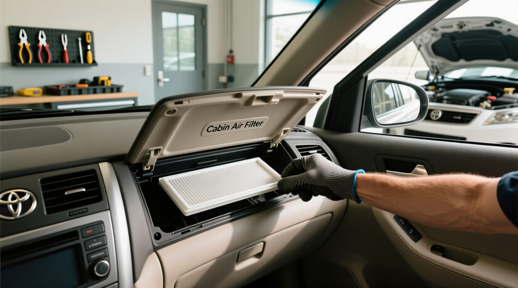 2004–2005 camry cabin air filter location replacement