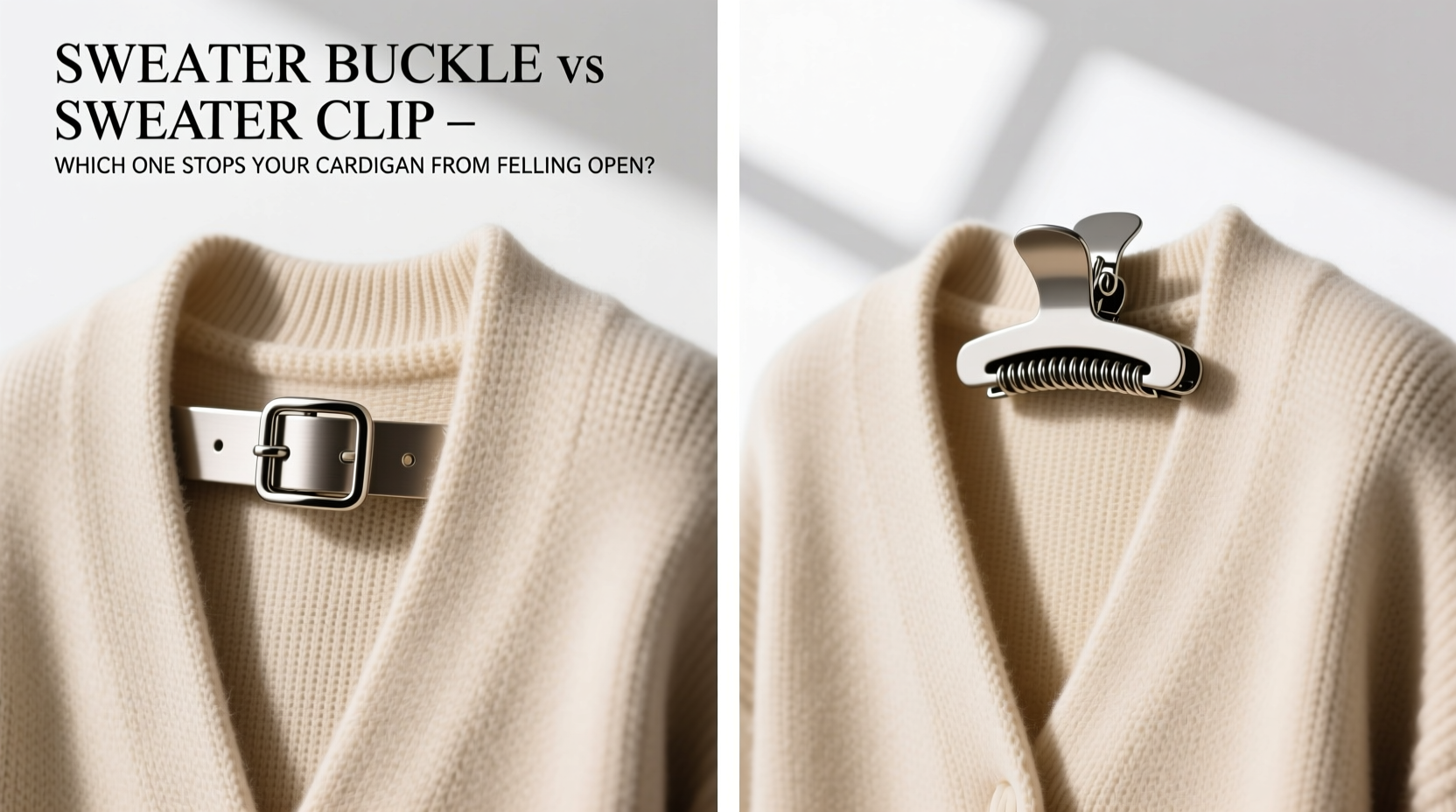 sweater buckle vs sweater clip which one actually keeps your cardigan from falling open