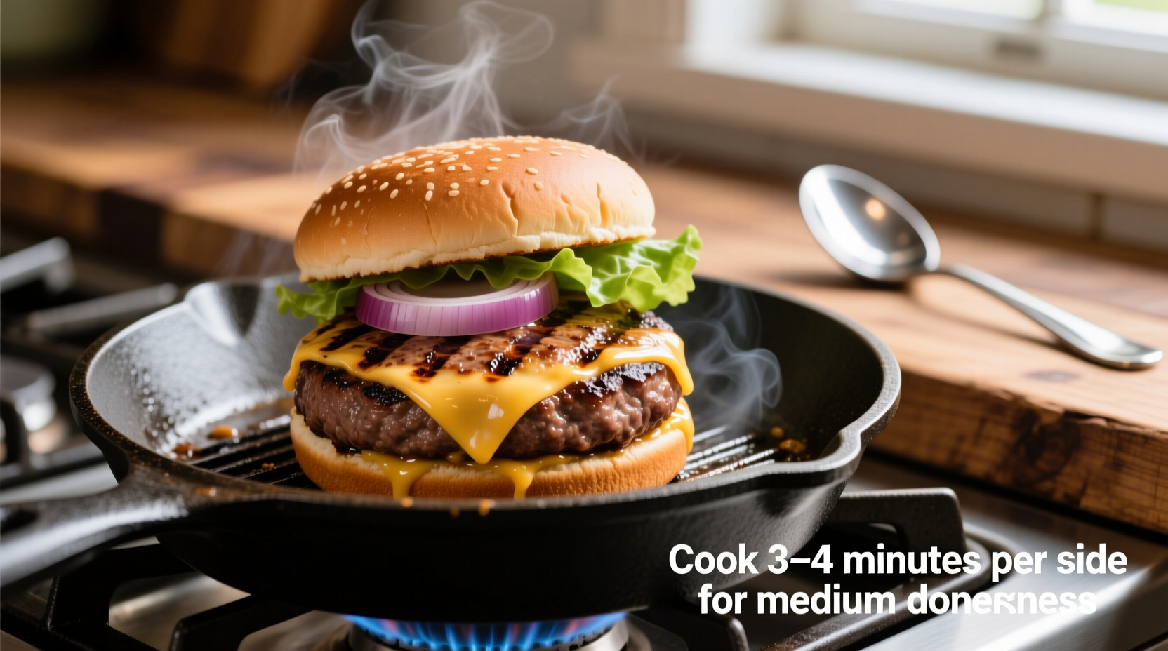 how long to cook a burger on the stove