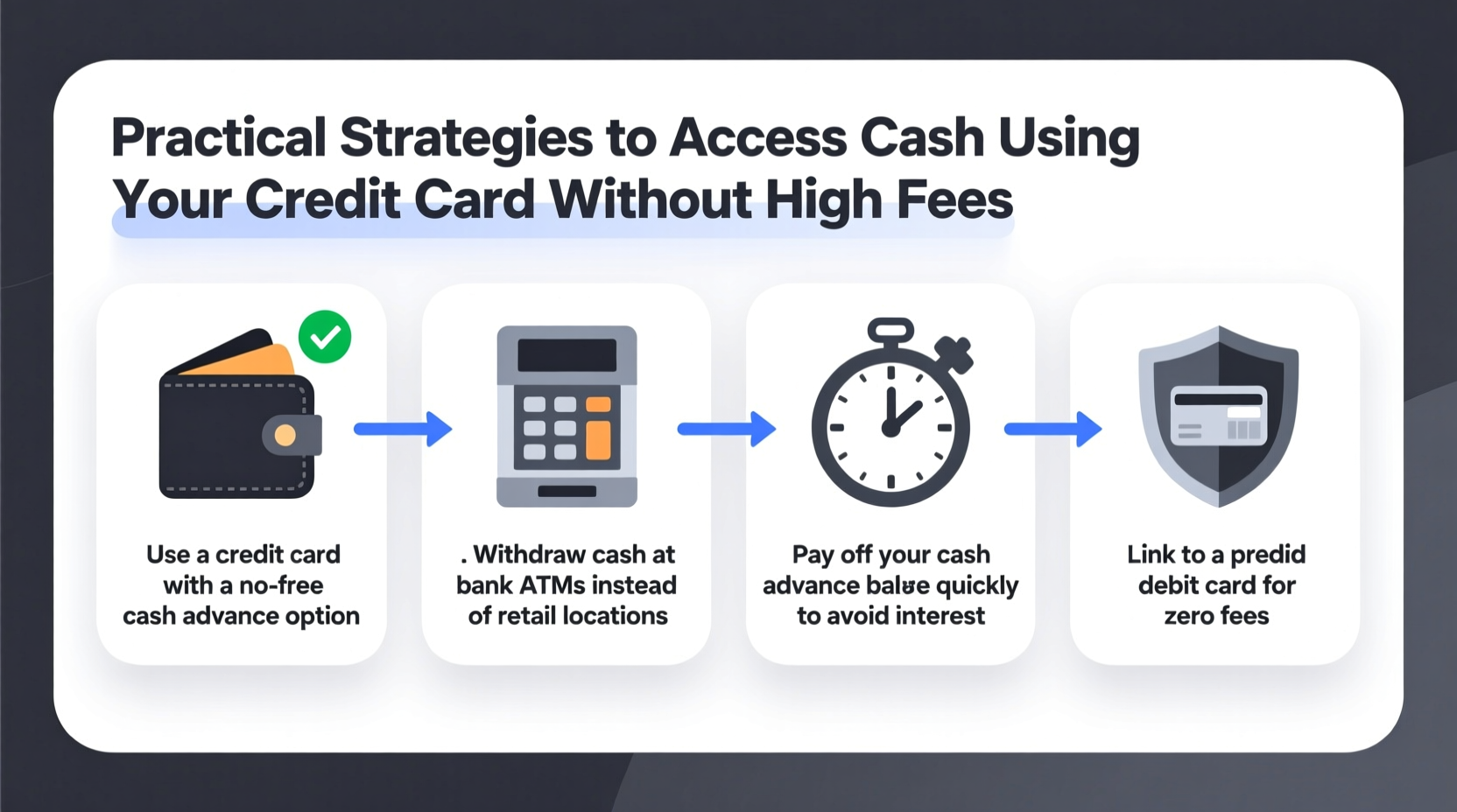 practical strategies to access cash using your credit card without high fees