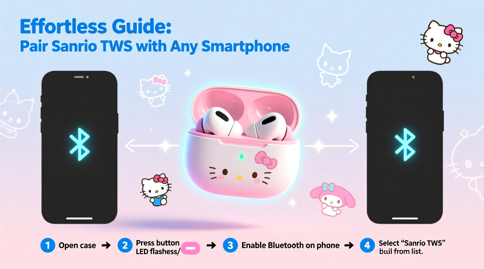 effortless guide how to pair sanrio tws bluetooth earbuds with any smartphone