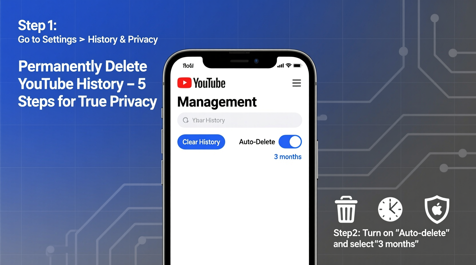 how to permanently delete and manage your youtube history for better privacy