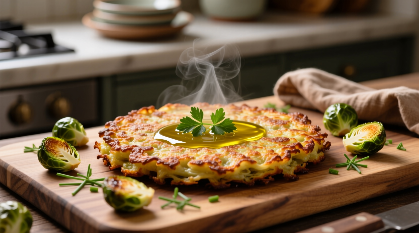 crispy brussels sprout rosti