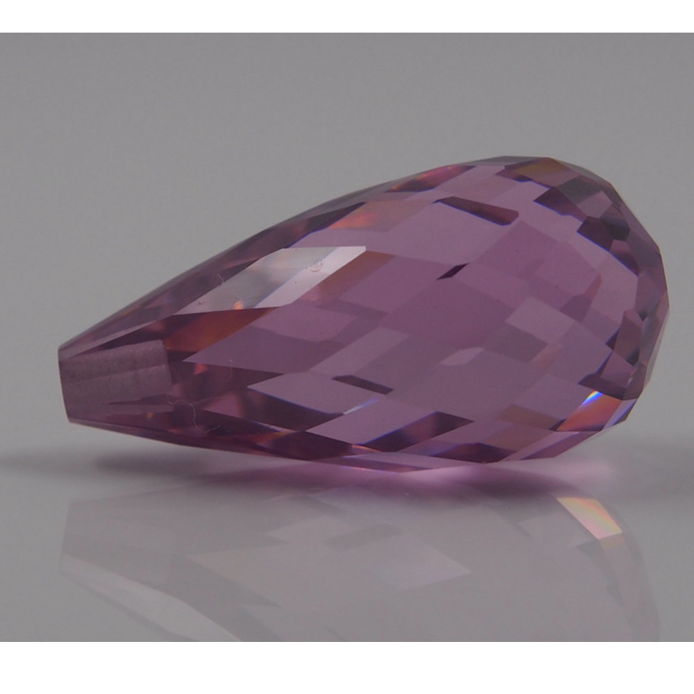 10x 16mm紫水晶石水滴briolette切割立方锆石半孔cz切面切割珠