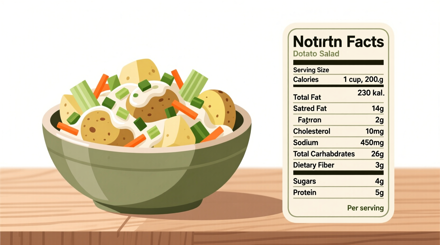 nutrition facts potato salad