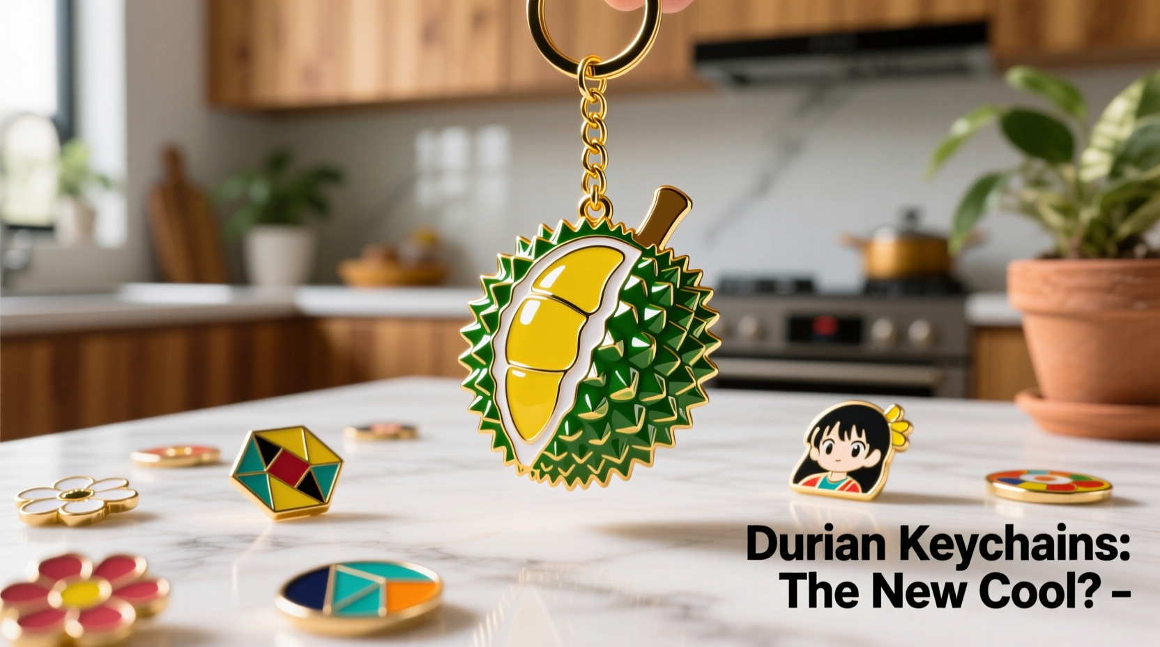 enamel pins are cool but are durian keychains the new thing