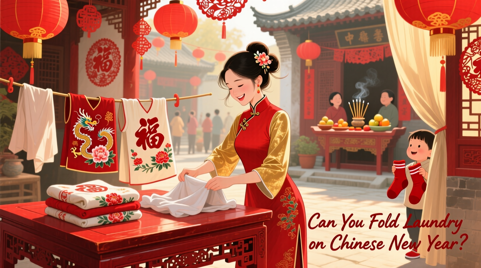can you fold laundry on chinese new year