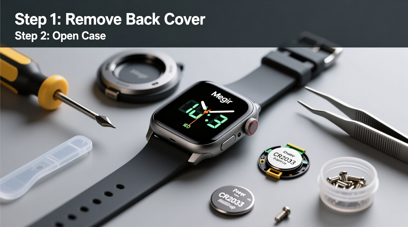 step by step guide to safely replace the battery in your megir digital watch