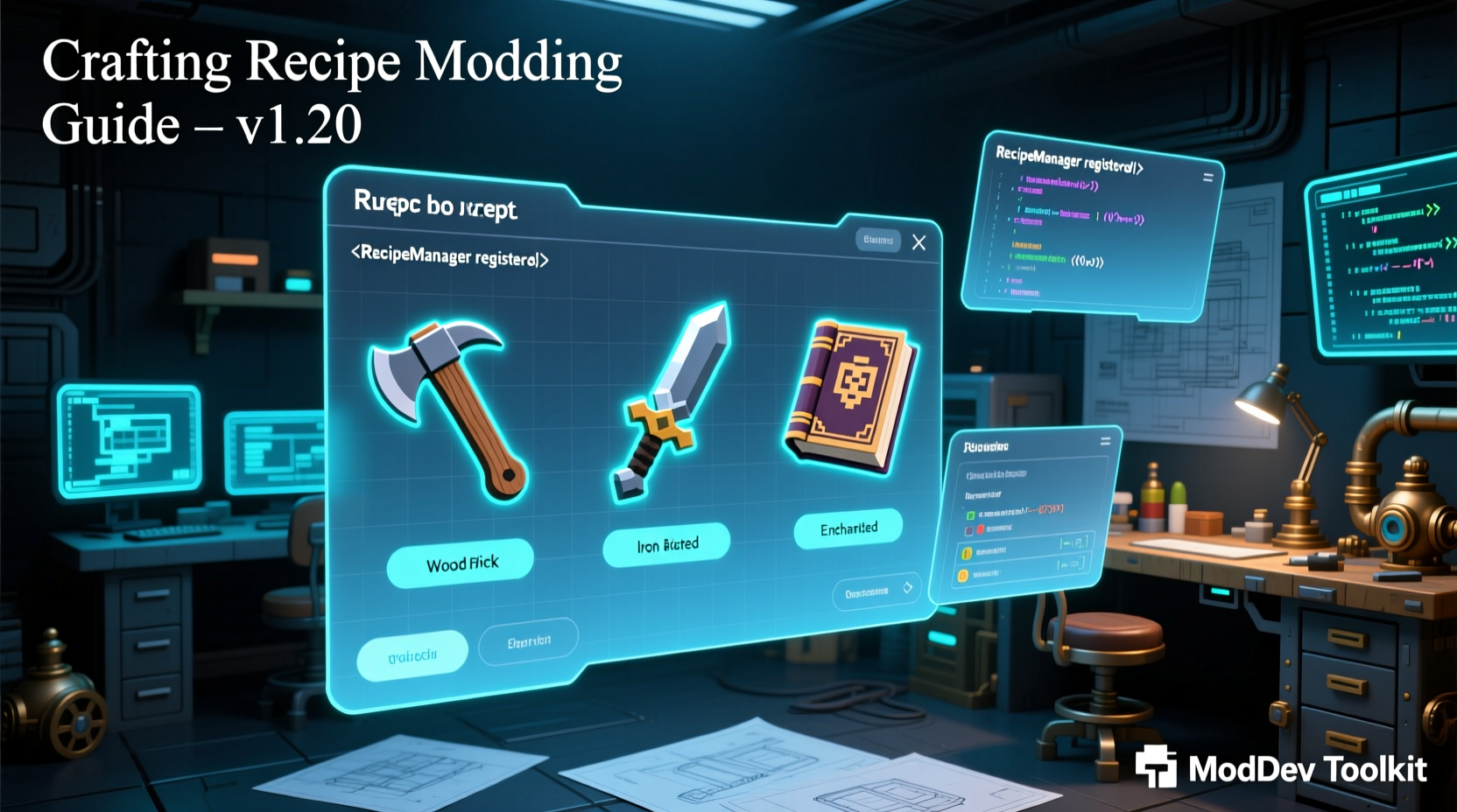 how to use tools in crafting recipe minecraft modding