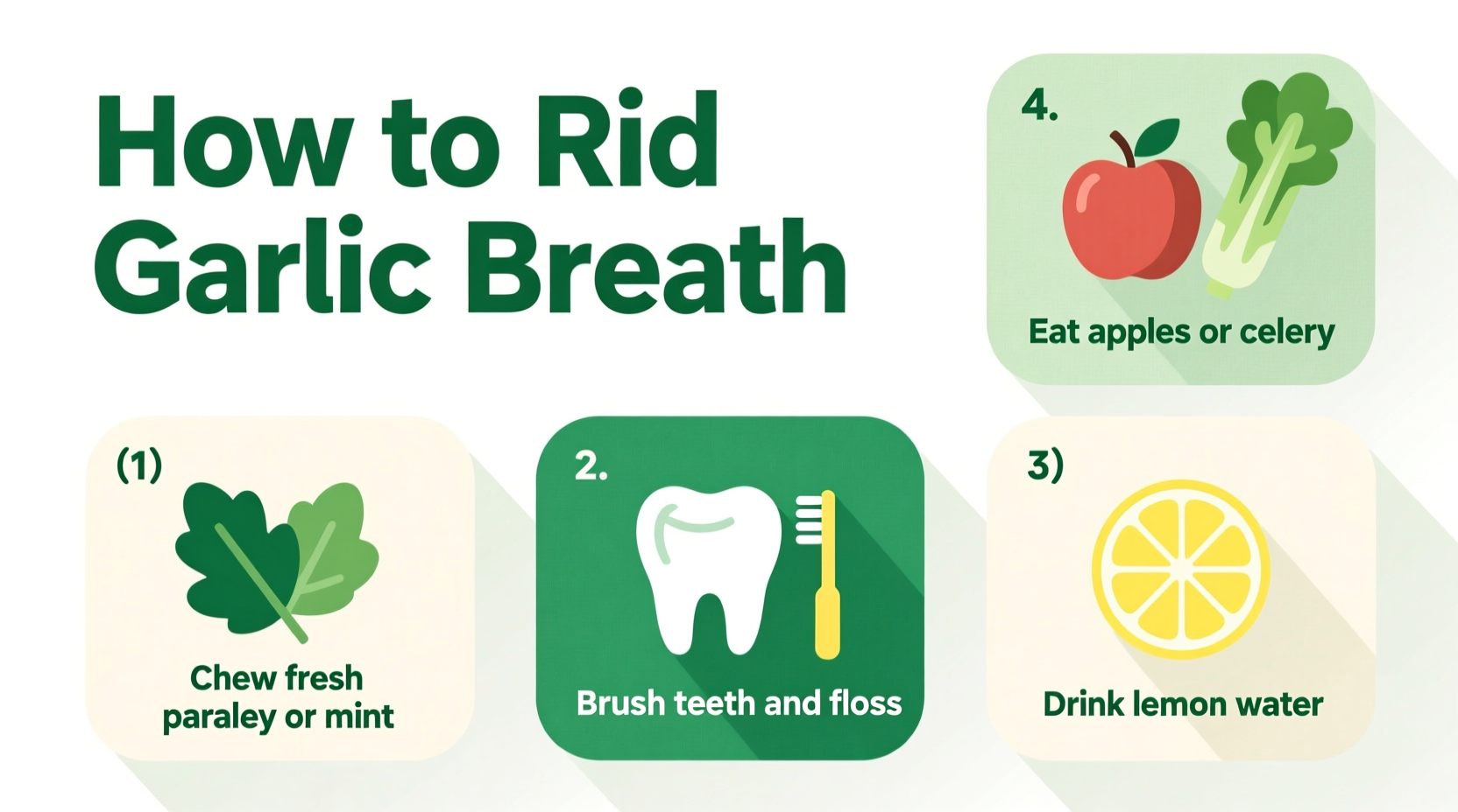 how to rid garlic breath