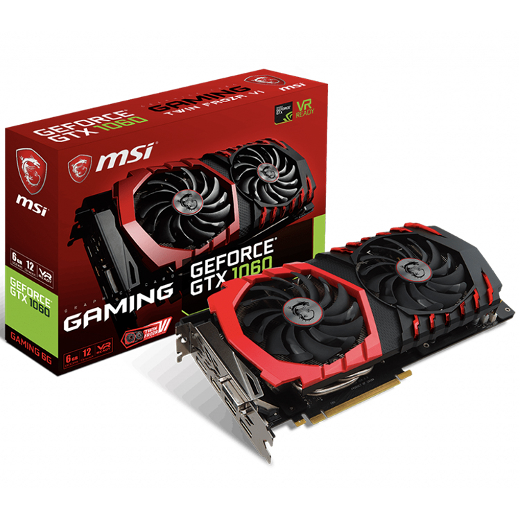 MSI NVIDIA GeForce GTX 1060 6GB GDDR5 Graphics Card - Used, 192