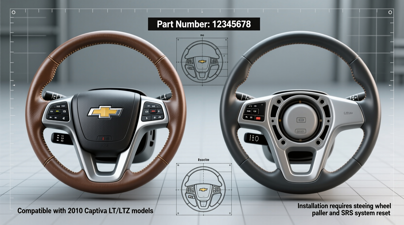 captiva 2010 steering wheel replacement