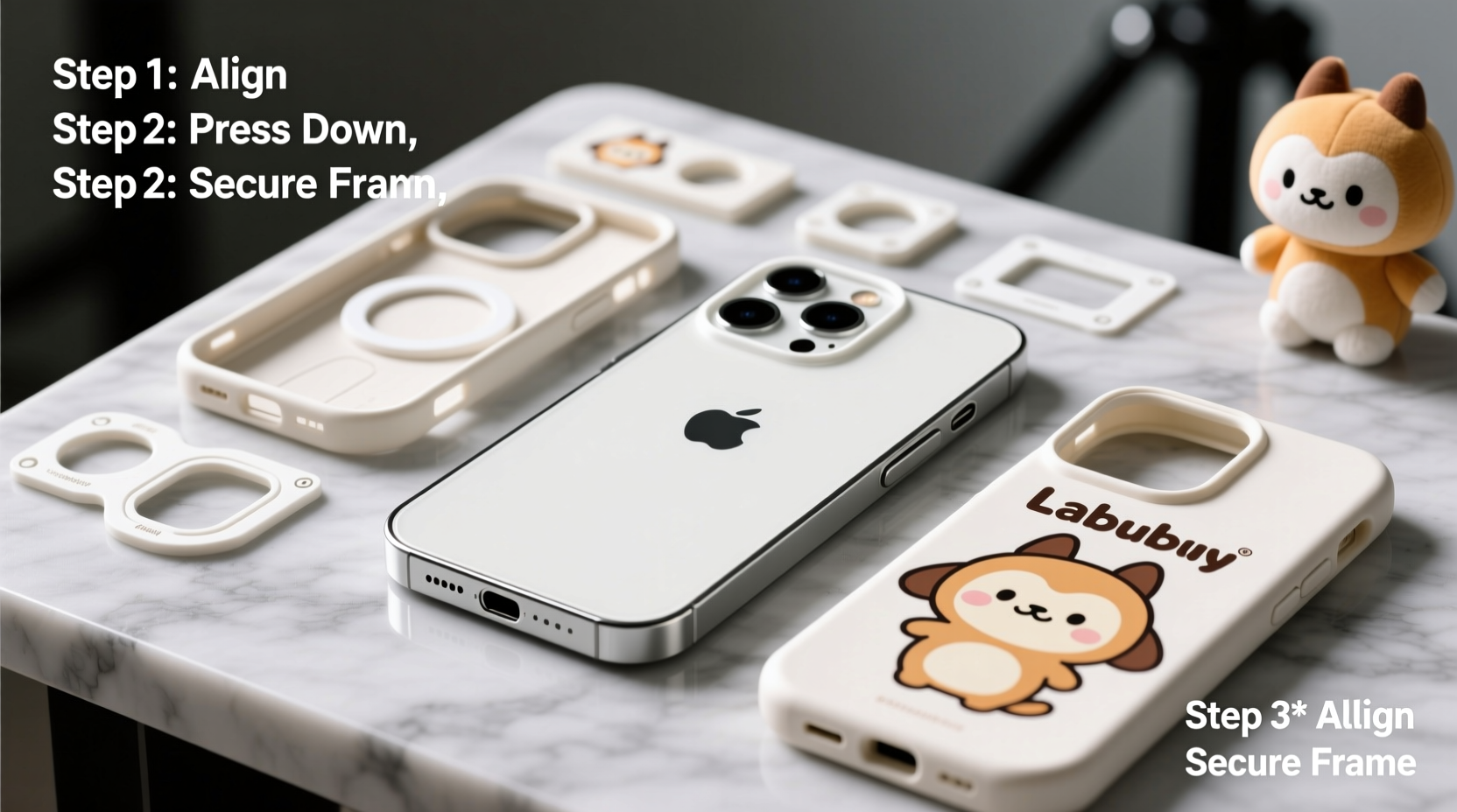 step by step guide to installing a cartoon labubu phone case on your iphone easily