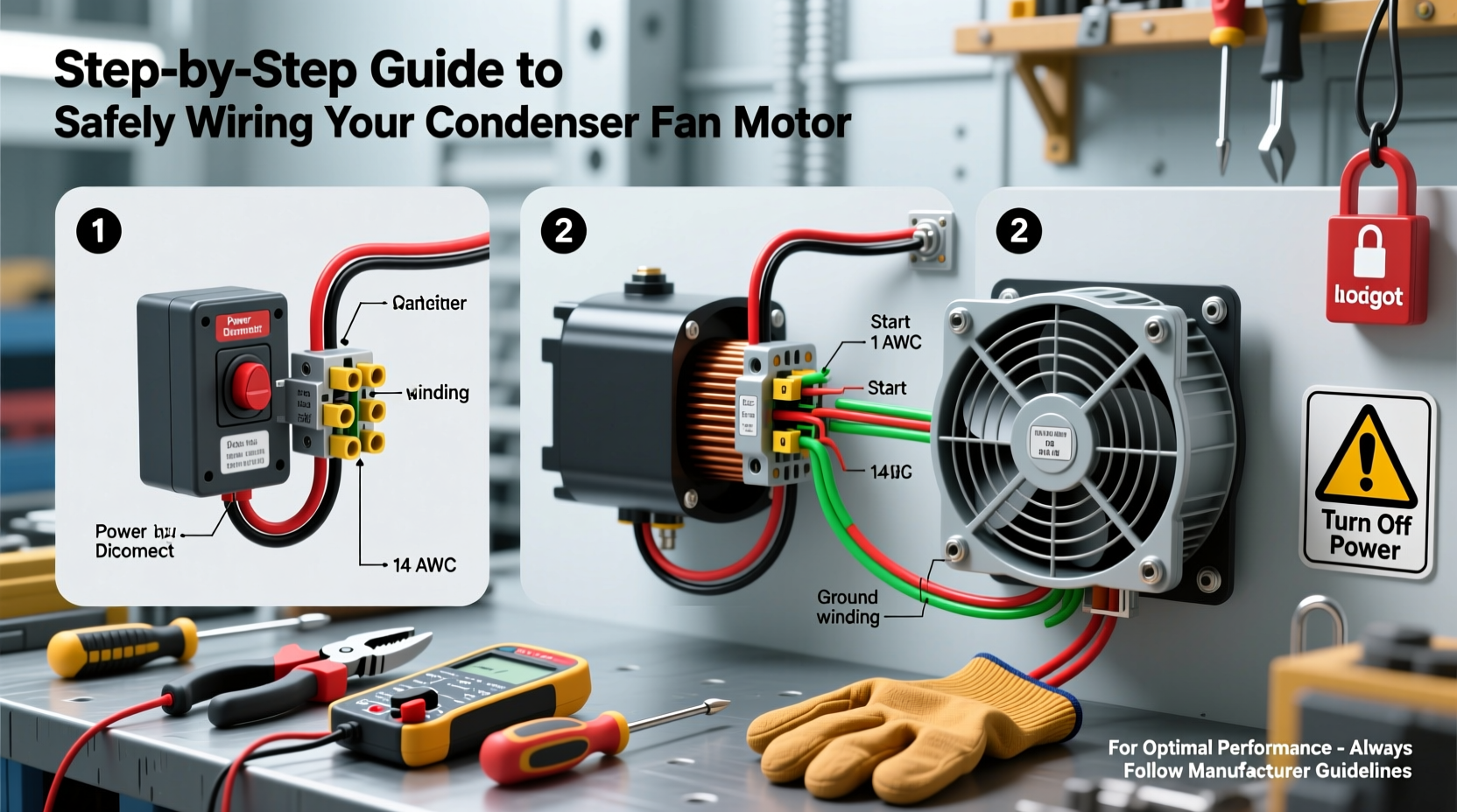 step by step guide to safely wiring your condenser fan motor for optimal performance