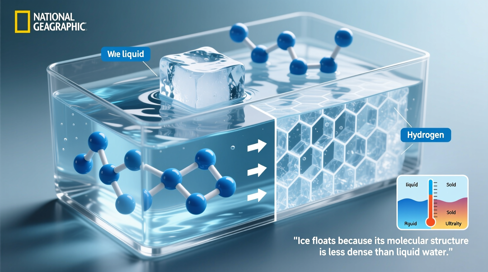 why does ice float on water the science behind ice floating