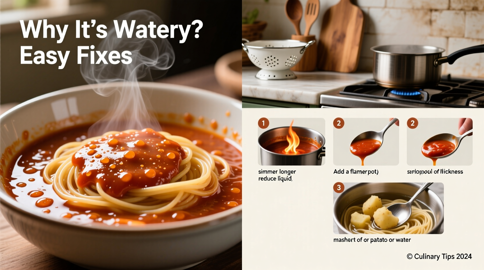 watery spaghetti sauce causes and easy fixes