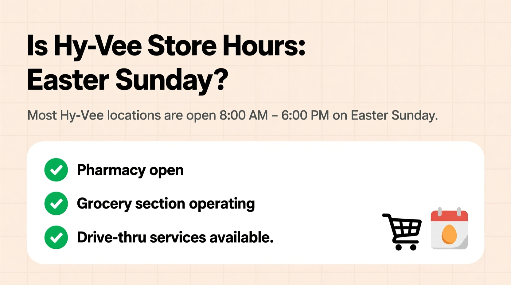 is hy vee open on easter sunday