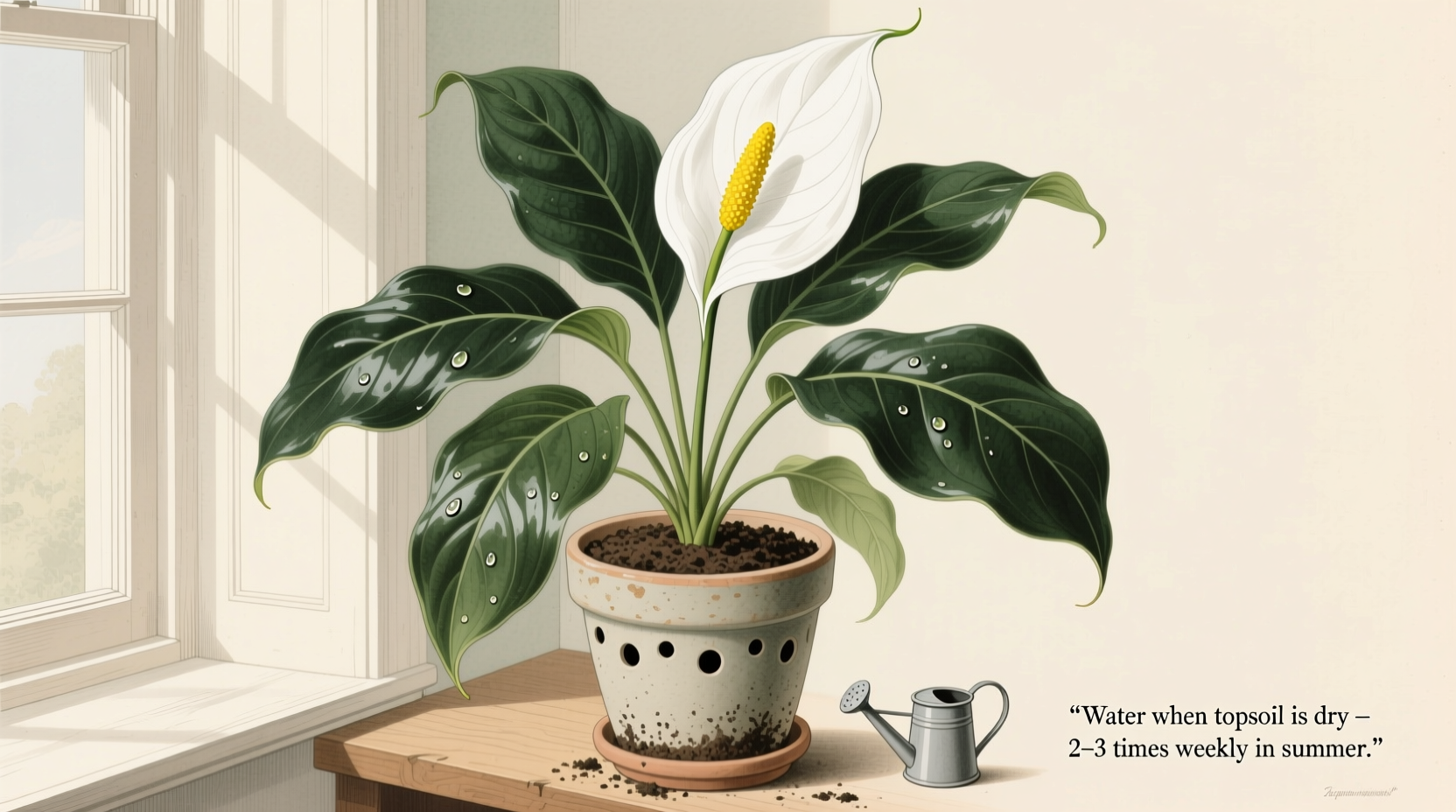 how to care for peace lily houseplant
