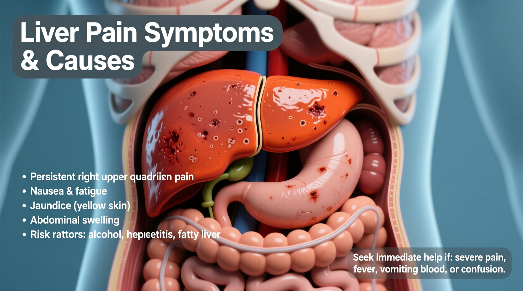 why does my liver hurt symptoms causes when to get help
