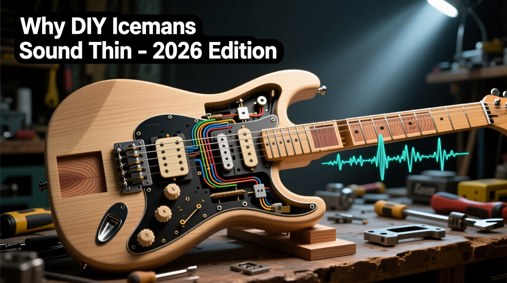 Why does my Iceman guitar kit DIY build sound thin and lifeless compared to factory Icemans in 2026 — pickup wiring, wood density, and bridge resonance explained
