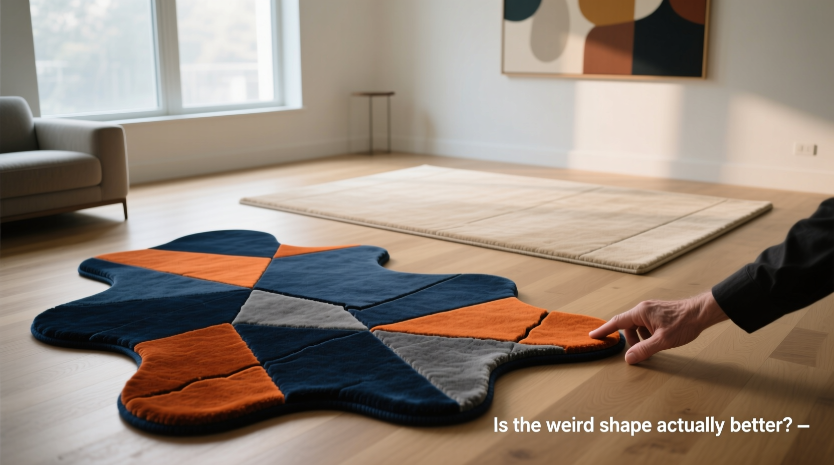 irregular rug vs rectangular rug is the weird shape actually better 2