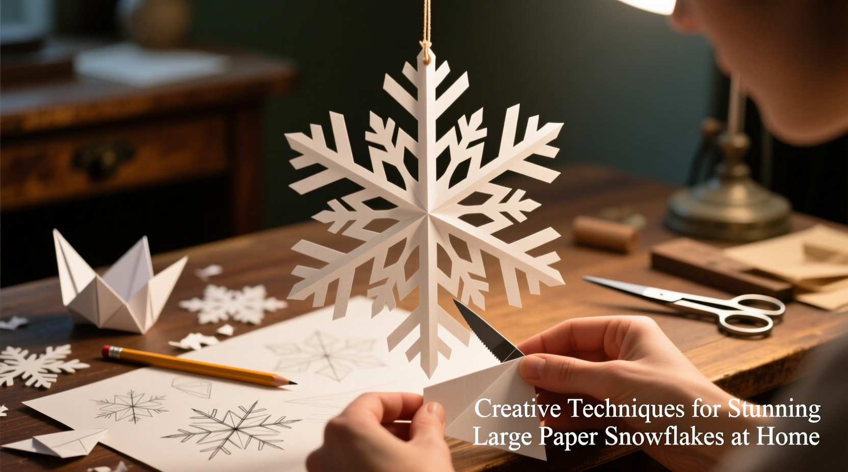 creative techniques for crafting stunning large paper snowflakes at home