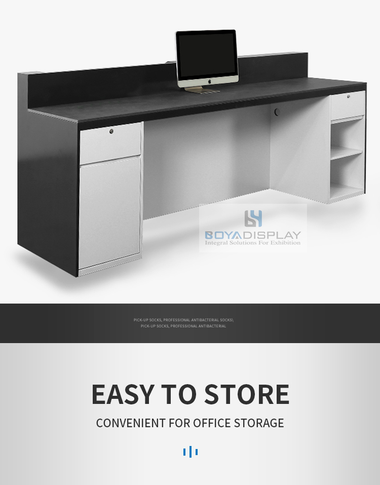 Luxury salon  small reception desk long cheap computer counter table 2020 salon