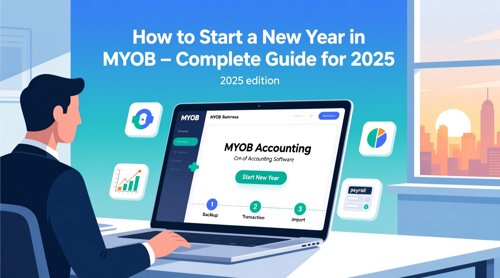 how to start a new year in myob