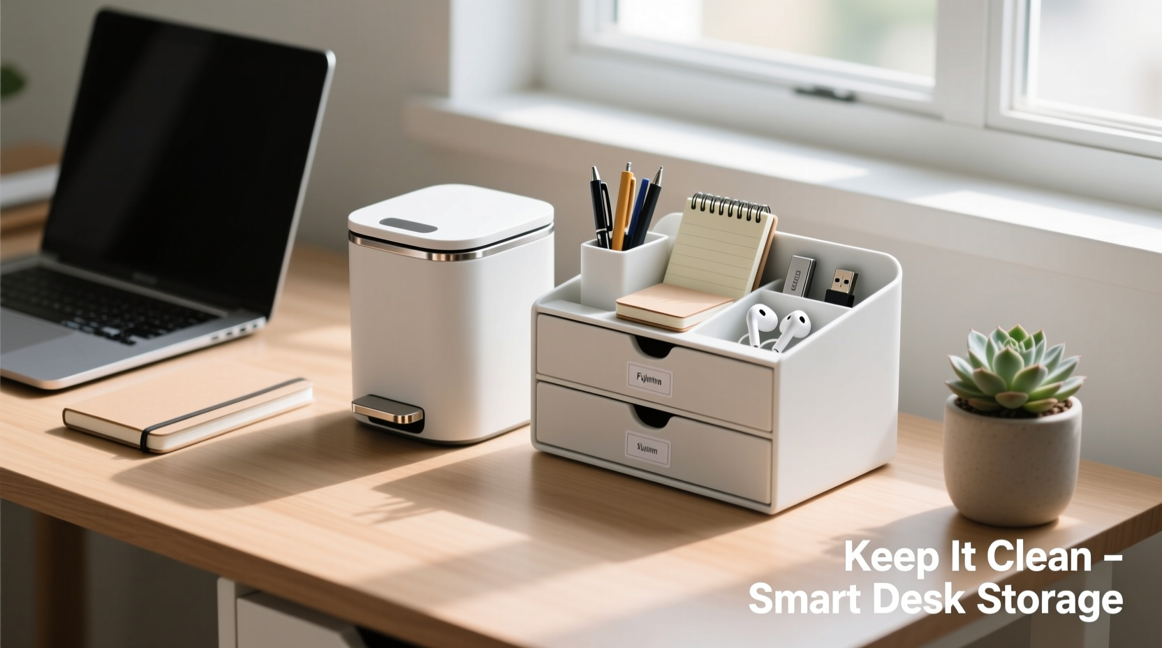 mini desk trash can vs drawer organizer which actually keeps your desk clean