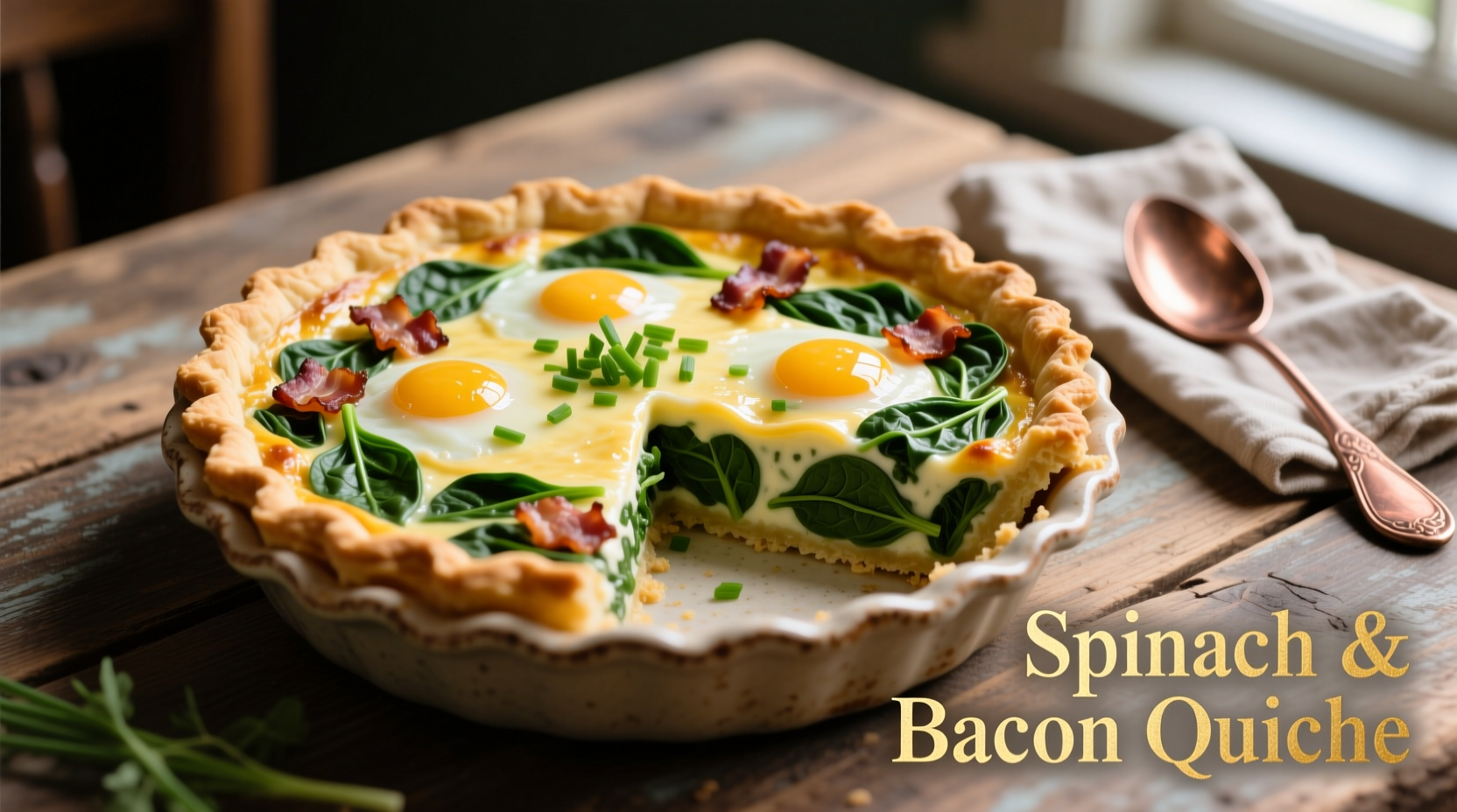Perfect Spinach Bacon Quiche Recipe | Creamy & Crispy