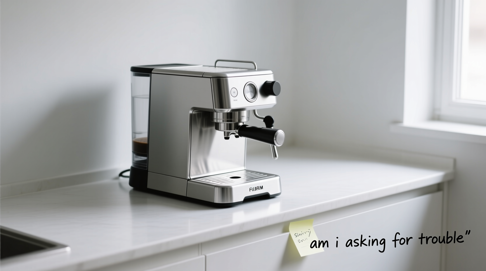 coffee machine on a bare counter am i asking for trouble
