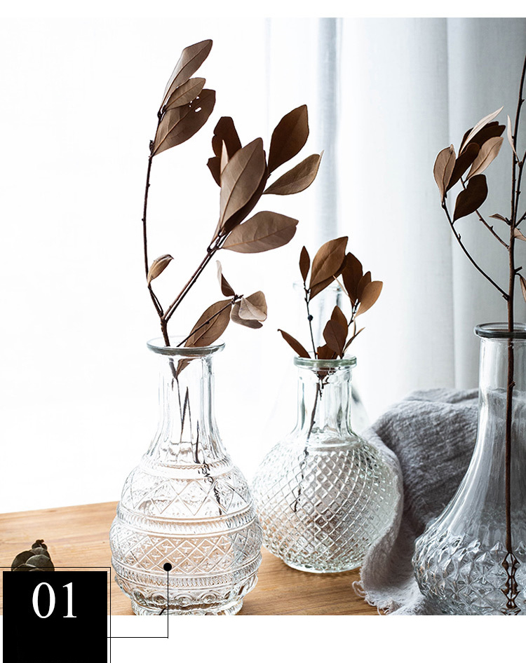 Wholesale Cheap Clear Flower Table Vase Glass Centerpiece  For Wedding Party Decoration